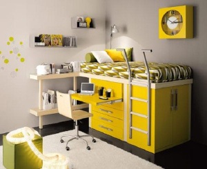 Yellow-Furniture-for-Small-Room-Space